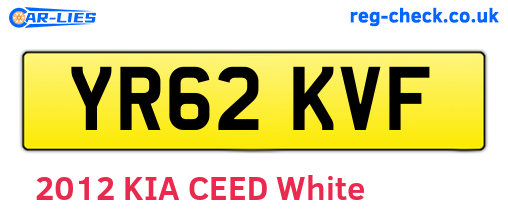 YR62KVF are the vehicle registration plates.