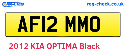 AF12MMO are the vehicle registration plates.