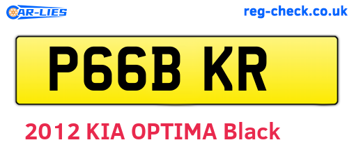 P66BKR are the vehicle registration plates.