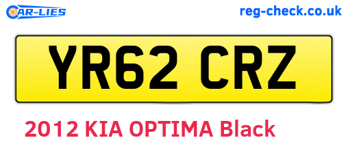 YR62CRZ are the vehicle registration plates.