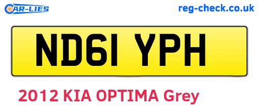 ND61YPH are the vehicle registration plates.