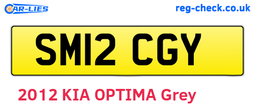 SM12CGY are the vehicle registration plates.