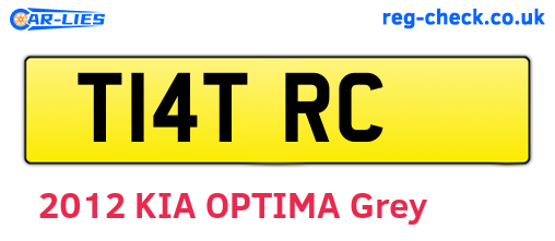 T14TRC are the vehicle registration plates.