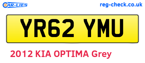 YR62YMU are the vehicle registration plates.