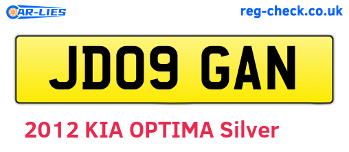 JD09GAN are the vehicle registration plates.