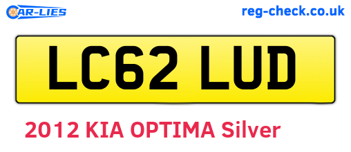 LC62LUD are the vehicle registration plates.