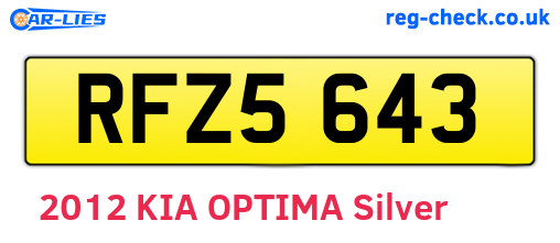 RFZ5643 are the vehicle registration plates.