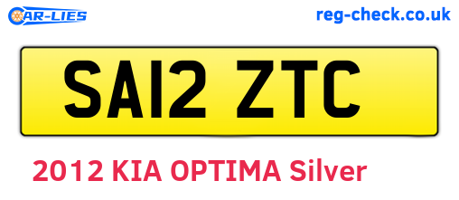 SA12ZTC are the vehicle registration plates.