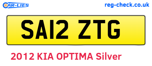 SA12ZTG are the vehicle registration plates.