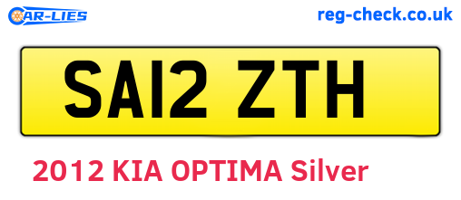 SA12ZTH are the vehicle registration plates.