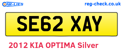 SE62XAY are the vehicle registration plates.