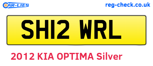 SH12WRL are the vehicle registration plates.