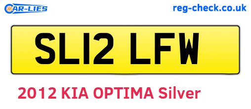SL12LFW are the vehicle registration plates.
