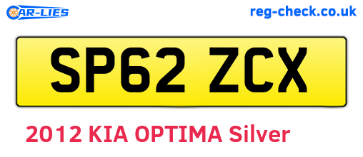SP62ZCX are the vehicle registration plates.