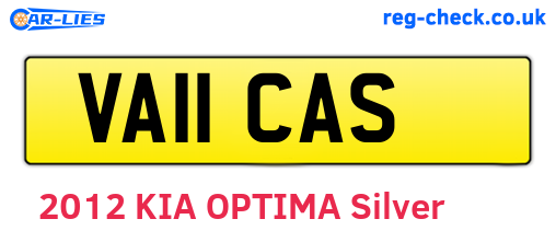 VA11CAS are the vehicle registration plates.