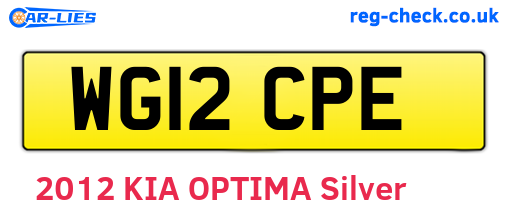 WG12CPE are the vehicle registration plates.
