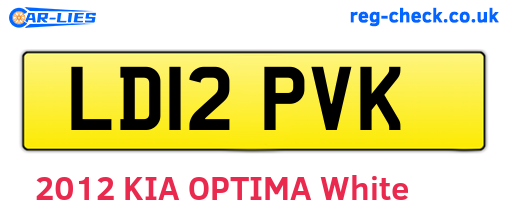 LD12PVK are the vehicle registration plates.