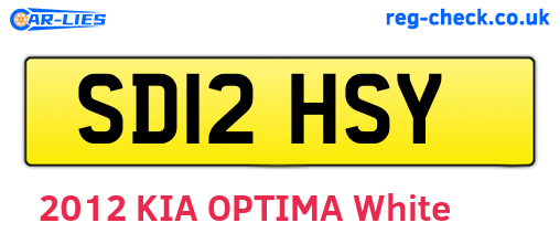 SD12HSY are the vehicle registration plates.
