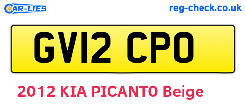 GV12CPO are the vehicle registration plates.