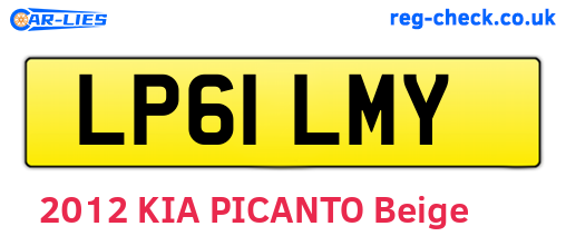 LP61LMY are the vehicle registration plates.
