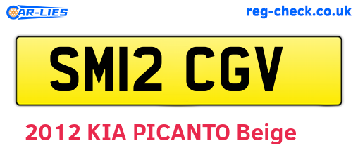 SM12CGV are the vehicle registration plates.