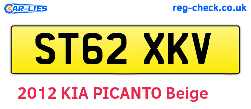 ST62XKV are the vehicle registration plates.