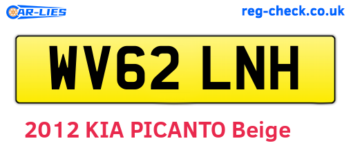 WV62LNH are the vehicle registration plates.
