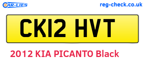 CK12HVT are the vehicle registration plates.