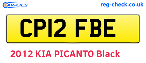 CP12FBE are the vehicle registration plates.