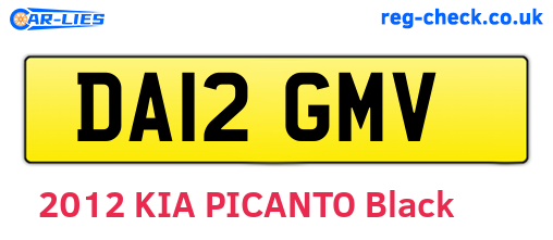 DA12GMV are the vehicle registration plates.