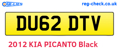 DU62DTV are the vehicle registration plates.