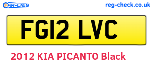 FG12LVC are the vehicle registration plates.