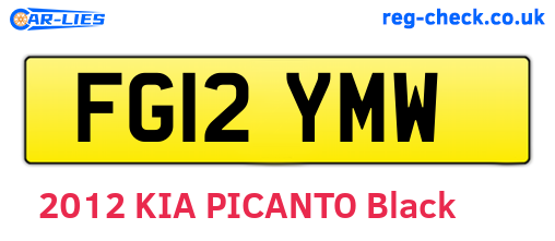 FG12YMW are the vehicle registration plates.