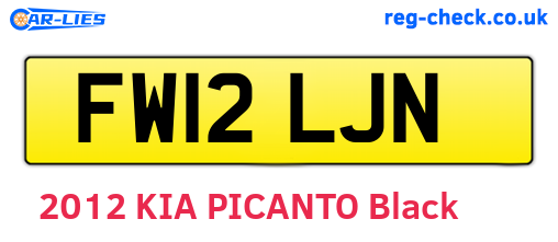 FW12LJN are the vehicle registration plates.