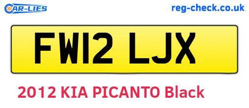 FW12LJX are the vehicle registration plates.