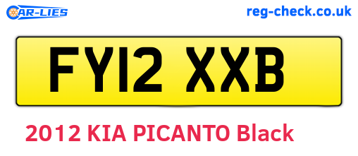 FY12XXB are the vehicle registration plates.