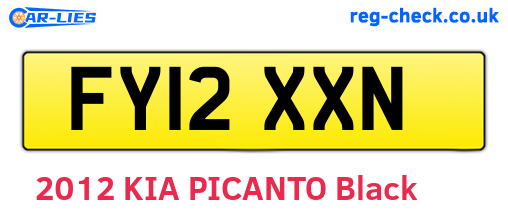 FY12XXN are the vehicle registration plates.