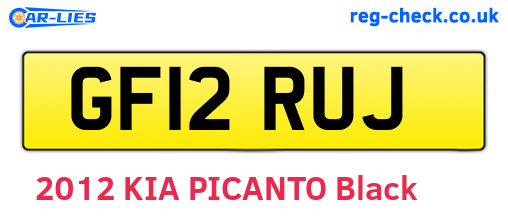 GF12RUJ are the vehicle registration plates.