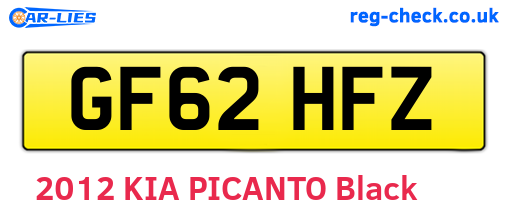 GF62HFZ are the vehicle registration plates.