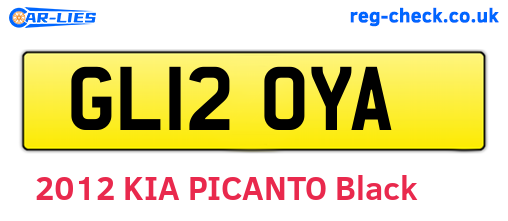 GL12OYA are the vehicle registration plates.