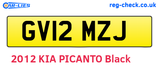 GV12MZJ are the vehicle registration plates.