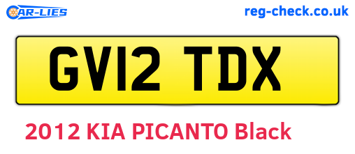 GV12TDX are the vehicle registration plates.