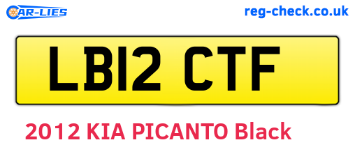 LB12CTF are the vehicle registration plates.