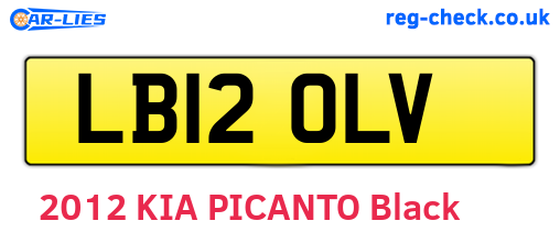 LB12OLV are the vehicle registration plates.