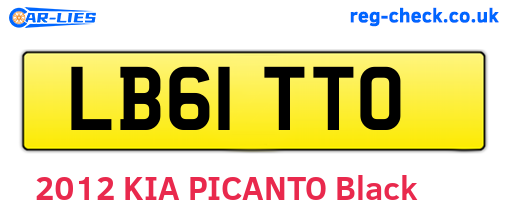 LB61TTO are the vehicle registration plates.