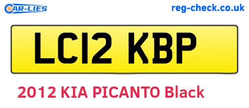LC12KBP are the vehicle registration plates.