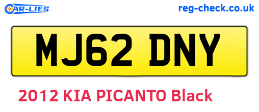MJ62DNY are the vehicle registration plates.
