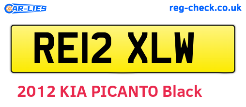 RE12XLW are the vehicle registration plates.