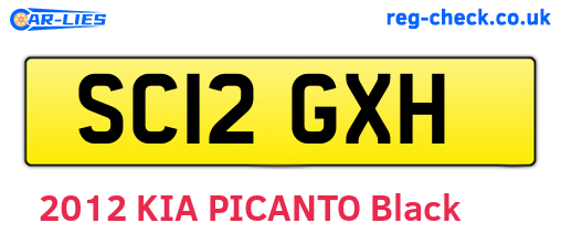 SC12GXH are the vehicle registration plates.
