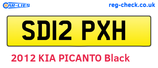 SD12PXH are the vehicle registration plates.